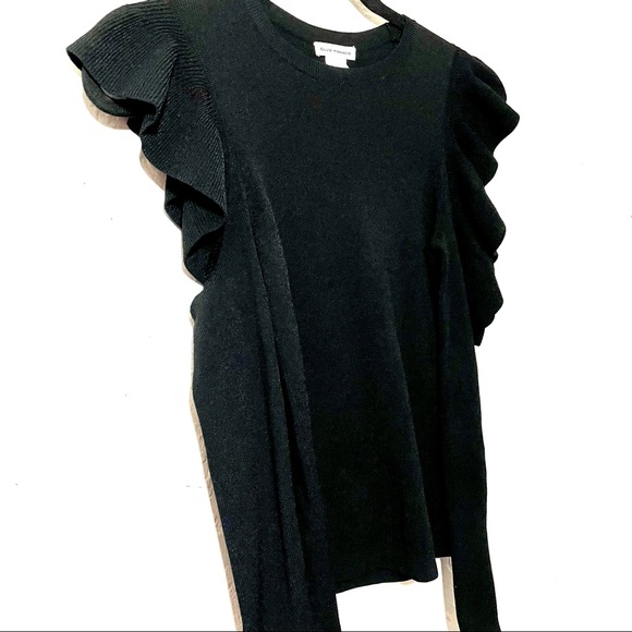 Club Monaco Colema Cold Shoulder Fine Ribbed Sweater - Picture 7 of 11